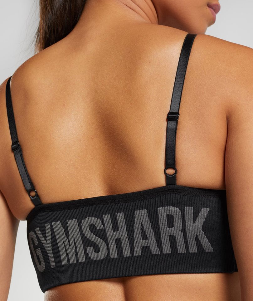 Women's Gymshark Flex Strappy Sports Bra Black | CA 0DAN56